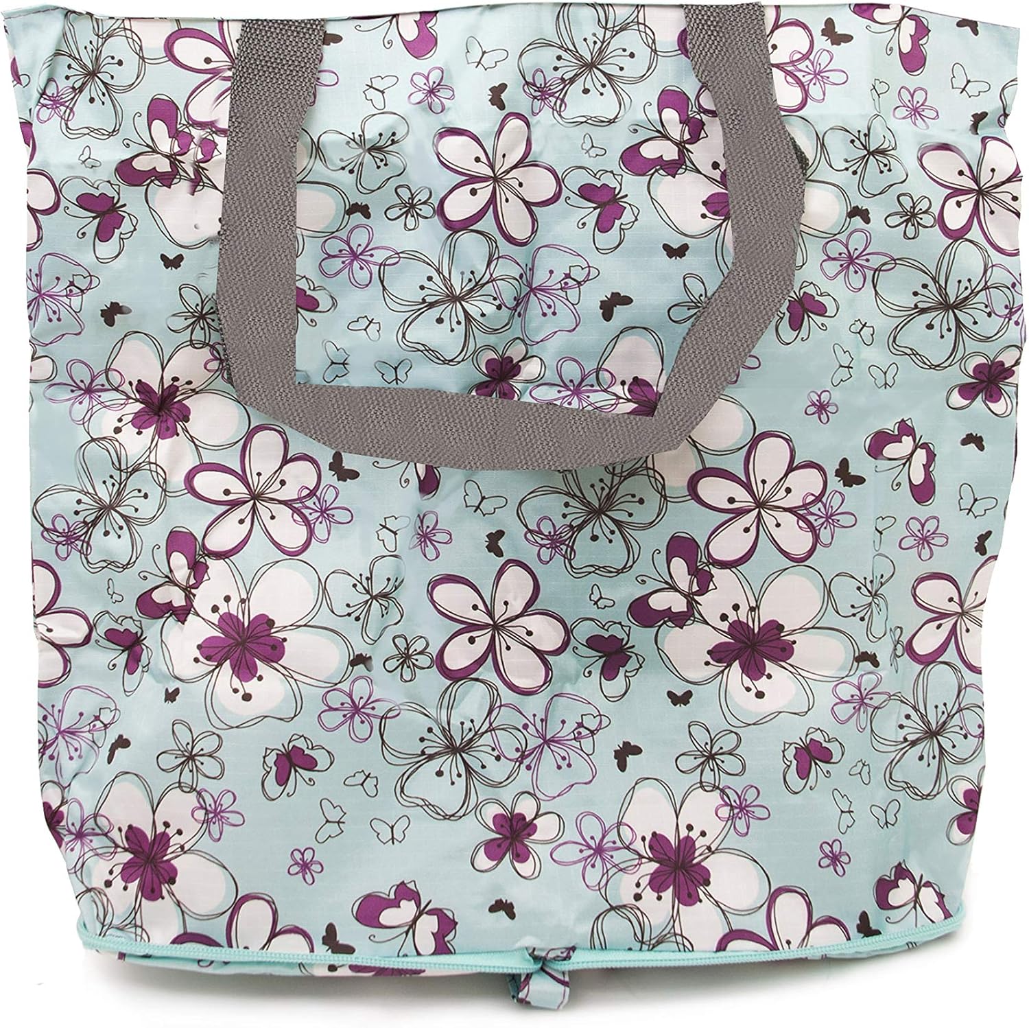 LES PETITES NANAS - 0422100003 Girl's Personalised Shopping Bag, Multicoloured, Turquoise, Purple - Image 3