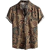 VATPAVE Mens Casual Hawaiian Floral Shirts Short Sleeve Button Down Tropical Shirts Beach Summer Shirts