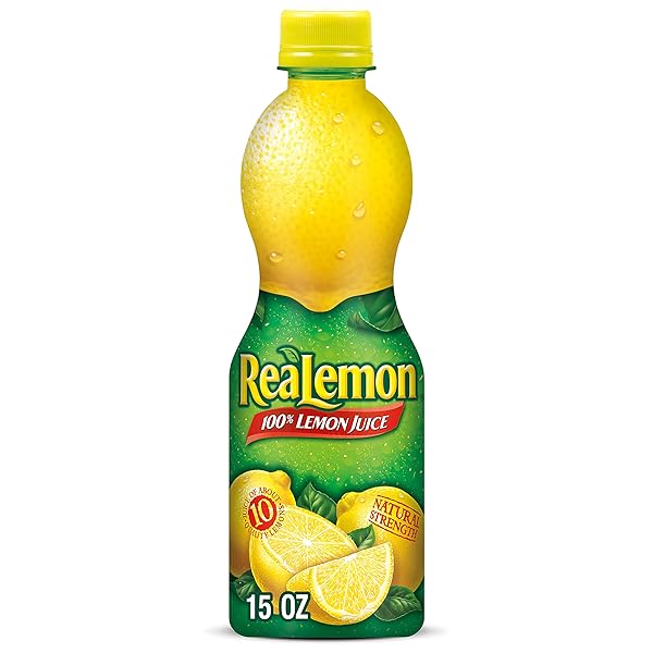 REALEMON 100% LEMON JUICE, 15 FL OZ BOTTLE,...