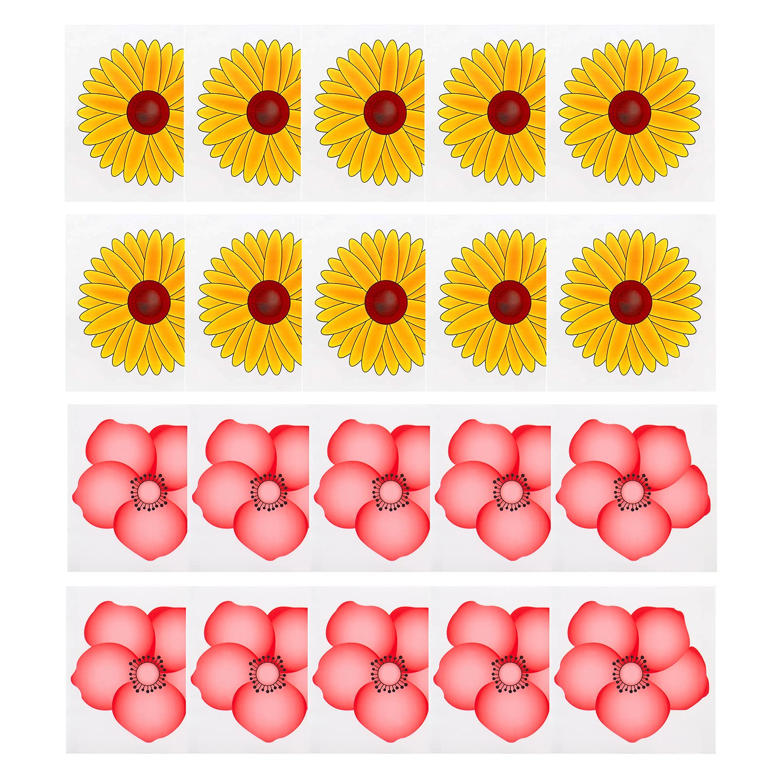 30 PCS Flies & Bug Window Fly Trap, Floral Pattern Design Sticky Fly Catcher for Indoor Houseflies Fly Gnat, Nontoxic and Pesticide-Free