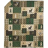 Donna Sharp Polyester Throw – Green Forest Polyester Throw Quilt Measures 50” x 60” – Machine Washable