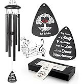 Happy Anniversary Wind Chimes Gifts for Men Women,Romantic Anniversary for Couples, Wife, Husband, Parents, Friends, Happy Anniversaries Decorations, 25'' Wind Chimes Black Gifts