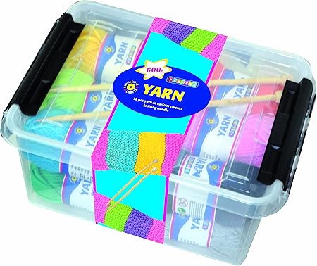 Playbox - Kit de Agujas y Lana para Tejer (en Caja): Amazon.es: Hogar