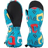 RunRRIn Kids Mittens - Waterproof Warm Winter Gloves for Boys and Girls, Thermal Insulated for Snow Play & Cold Weather