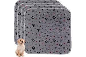 ESWIN Washable Pee Pads for Dogs,4 Pack Extra Large 24"x24" Super Absorbent Reusable Puppy Pads,Non-Slip 100% Waterproof Dog Pee Pads,Pet Training Pads for Couch, Crate,Potty Training,Floor