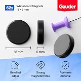 GAUDER Magnets for Whiteboard, Fridge & Notice Board – 62 Pieces 18x5 mm view 2