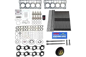 DK ENGINE PARTS DK 6.0L Revive Kit w/ARP OE Head Gaskets Oil Cooler Stand Pipes In Ex Gaskets HP Oil Rail Cups - Compatible with Ford 6.0L 6.0 Powerstroke - 2005.5-2007 (20MM)