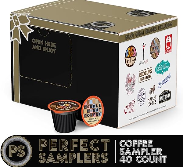 COFFEE VARIETY SAMPLER, INCLUDING DARK ROAST, MEDIUM ROAST, & FLAVORED COFFEE PODS VARIETY PACK FOR KEURIG K CUPS MACHINES, PERFECT GIFT SET, 40 COUNT(PACK OF 1)