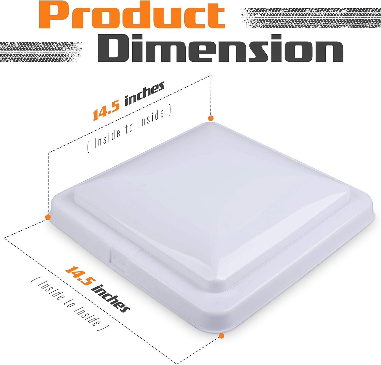Camp'N 14" Universal RV, Trailer, Camper, Motorhome Roof Vent Cover - Vent Lid Replacement (White 1 Pack): Automotive