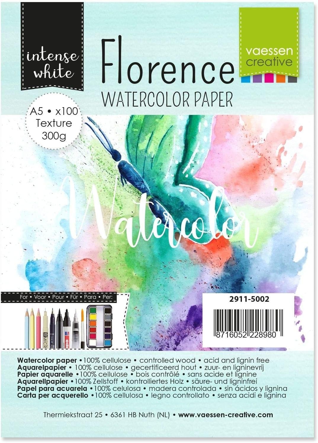 Vaessen Creative Papier Aquarelle Florence - Rue Du Commerce