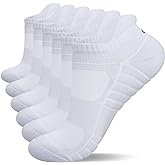 Lapulas Athletic Running Ankle Socks, Low Cut Cushioned Anti-Blister Tab Sports Socks Men Women 6Pairs