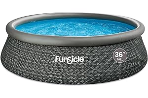 Funsicle QuickSet Designer 12' x 36" Round Above Ground Swimming Pool, With FiltraBoost 800 GPH Filter Pump, Type D Filter Ca