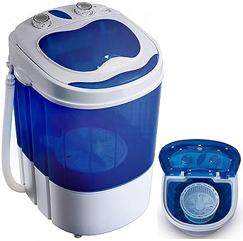 Mini Waschmaschine mit Schleuder | Waschautomat bis 3 KG | Reisewaschmaschine | Miniwaschmaschine | Camping Mobile Waschmasch