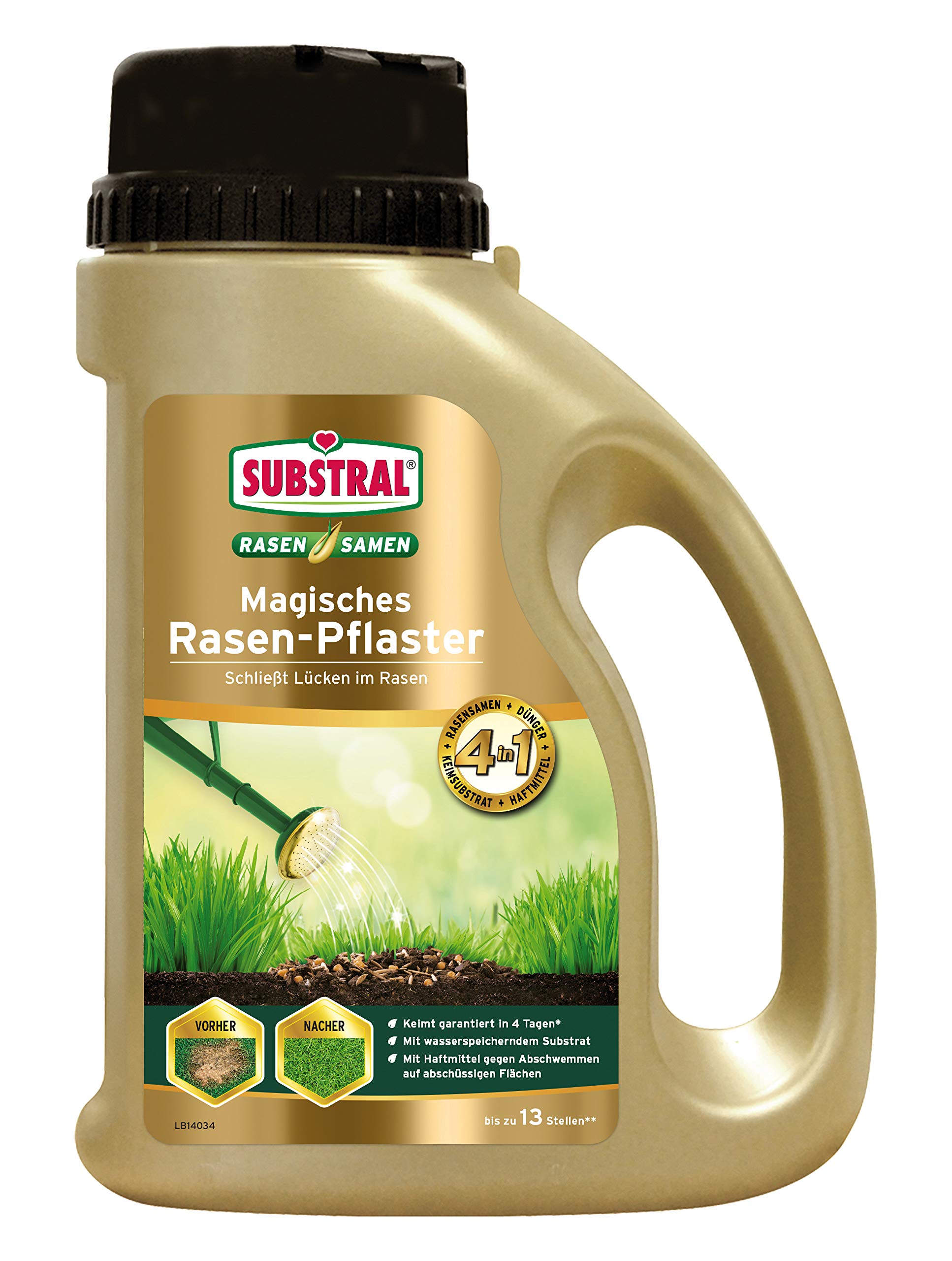 Substral Magic Lawn Patch, Lawn Repair, Mix of Lawn Seed, Premium Germination Soil and Fertilizer in The Spreader.
