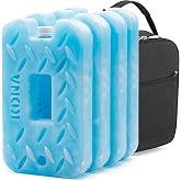 Kona Blue/Ice Ice Packs for Lunch Box - 2 lb Freezer Packs Compatible With Yeti Cooler Bags | Dry Ice Shock Pack, Long-Lasting Reusable Ice Packs for Lunch Bags (10" x 5.5" x 1.5" Pack of 4)