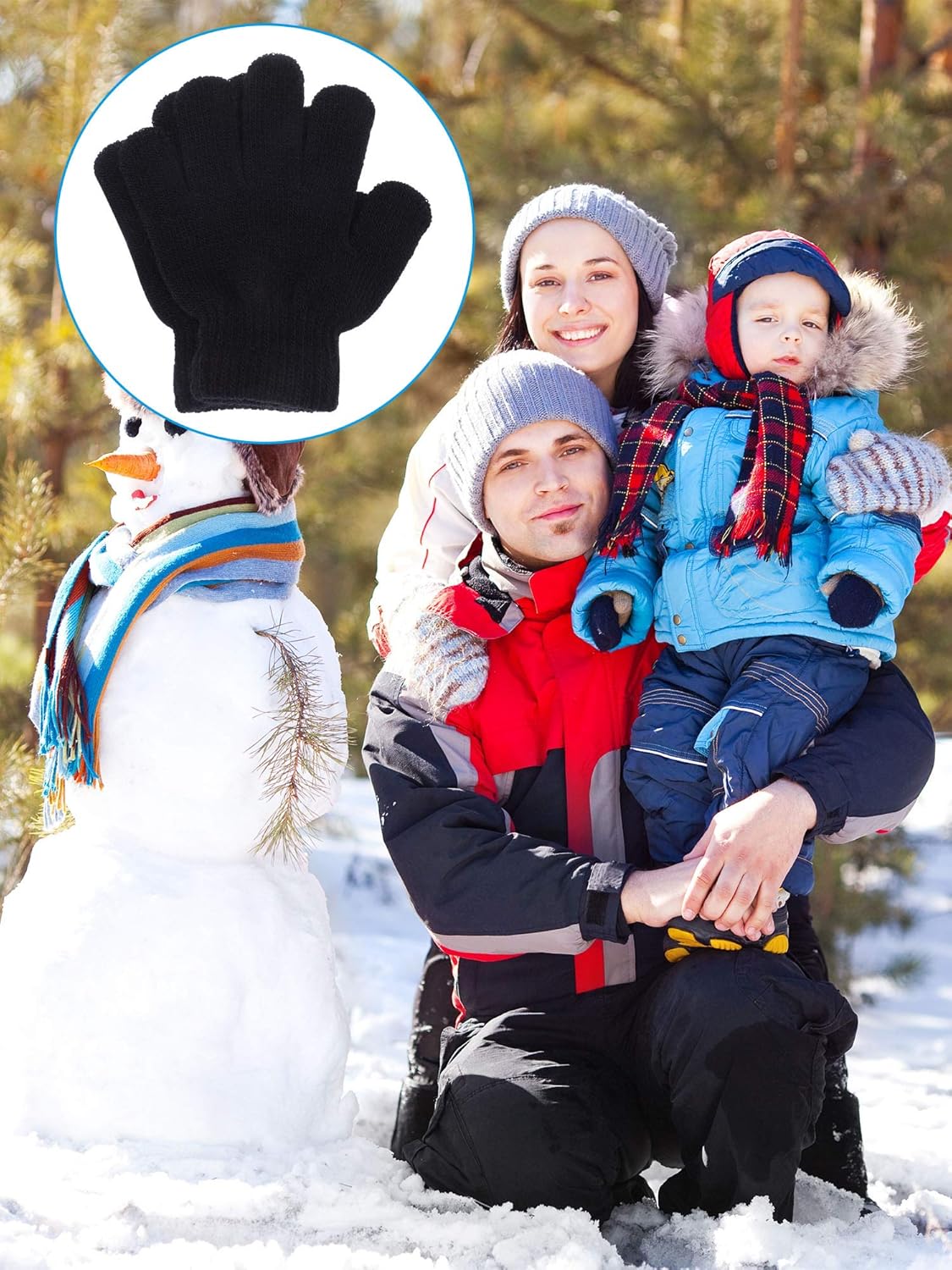 Pangda 12 Pairs Child Gloves Kids Winter Gloves Knitted Gloves for Kids Boys Girls Winter Using: Clothing
