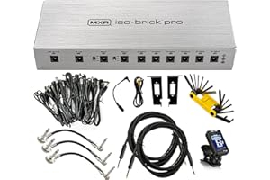MXR M242 ISO-Brick PRO Guitar Effects Pedal Power Supply 10 Isolated DC Output 9V/12V/18V Dedicated Output for Power Supply Tonebird Cable, Tool, Tuner, Patch Bundle