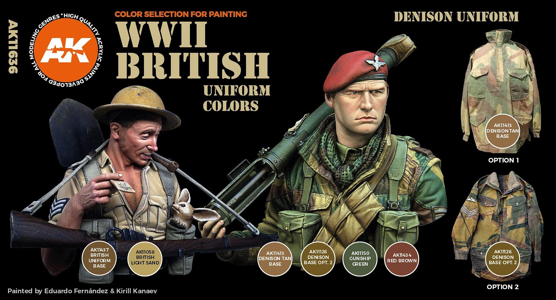 AK Interactive 3rd Gen WWII British Uniform Colors # 11636