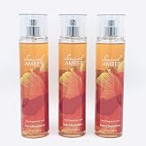 Bath &amp; Body Works ~ Sensual Amber 8 Oz Body Mist ~ LOT of 3
