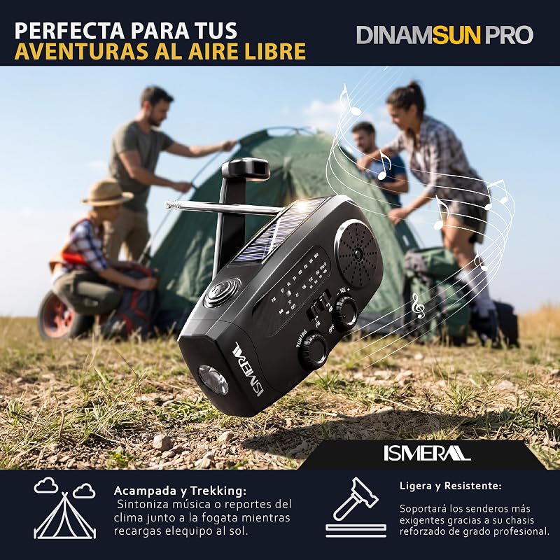 Radio Portatil 2000 mAh Radio FM/Am Linterna LED+ Sos +Manual Supervivencia — foto 8 de 8