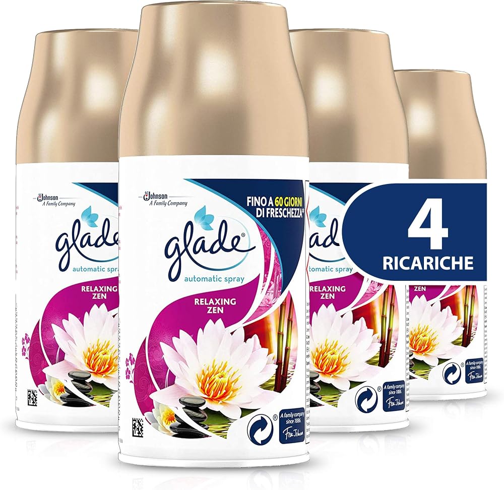 Glade Automatic Spray Refill Relaxing Zen 269 ml 4 Pack Air Freshener