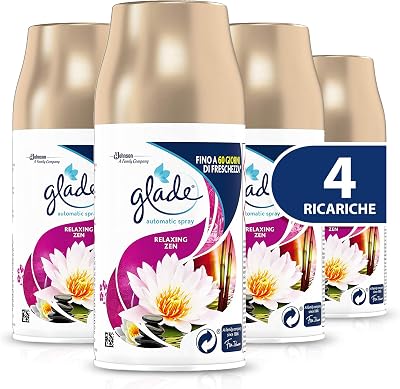 Glade Automatic Spray Refill Relaxing Zen 269 ml 4 Pack Air Freshener