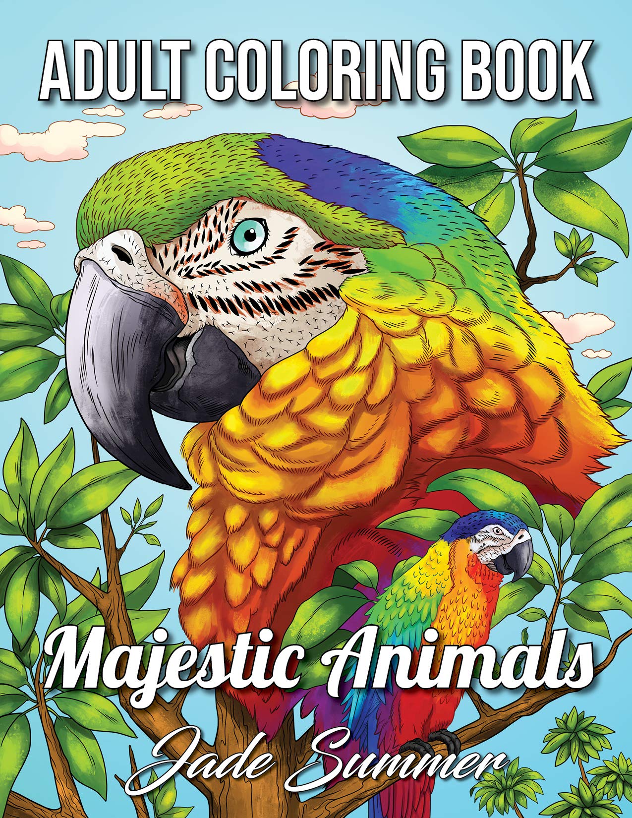 Download Amazon Com Majestic Animals An Adult Coloring Book With Detailed Animal Portraits And Relaxing Nature Scenes 9780578769547 Summer Jade Books