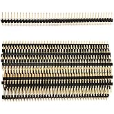 Chanzon Pin Header Strip for Arduino Gpio 40 pin x 10pcs Male Headers Pins Straight Single Row Gold Plated Pitch 2.54mm 0.1 i