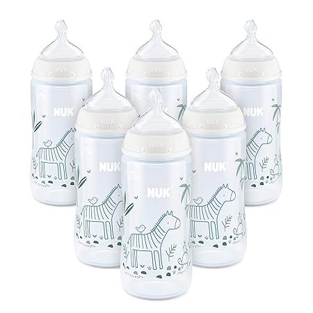 NUK Smooth Flow Anti-Colic Bottle, 10 Oz, 6 Pack, 0+ Months