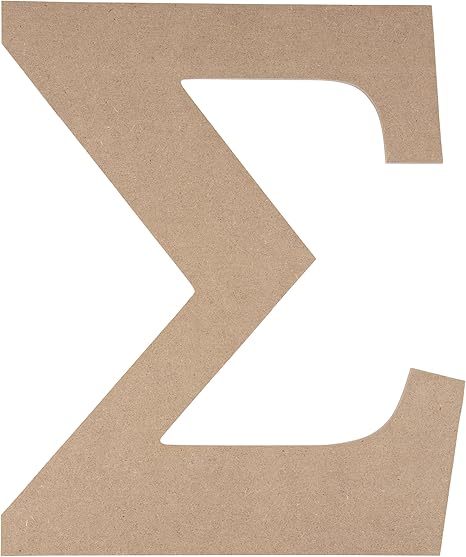 Amazon Com Wooden Greek Letter Unfinished Wood Letter Sigma
