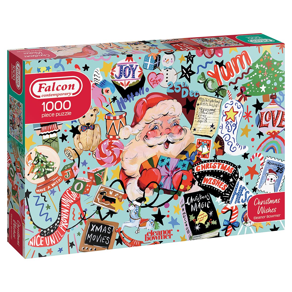 Jumbo, Falcon Contemporary - Christmas Wishes, Christmas Jigsaws, 1000 Pieces for Adults