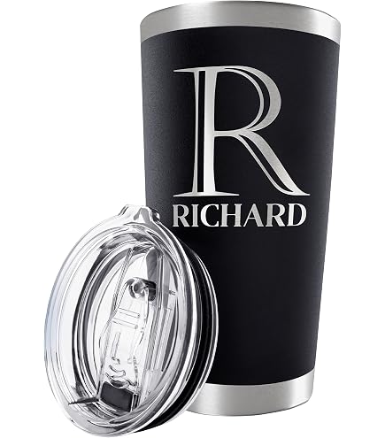 Amazon.com: Personalized Custom Tumblers - Laser Engraved - Insulated Cups  (12oz Coffee Mug, Black) : Home & Kitchen