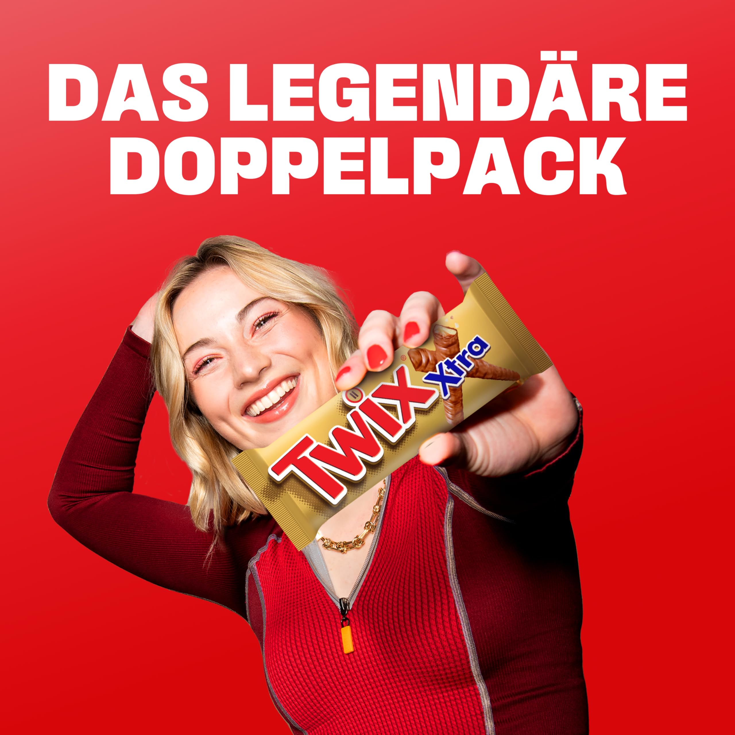 Twix Xtra Schokoladen Großpackung, Karamell & Keks Schokoriegel, 30 x 2 x 37.5g, Schokolade, Schoko Großpackung (2250g) 8