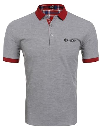 Coofandy Herren Poloshirt Kurzarm Einfarbig Sommer T-Shirt Men's Polo Shirt