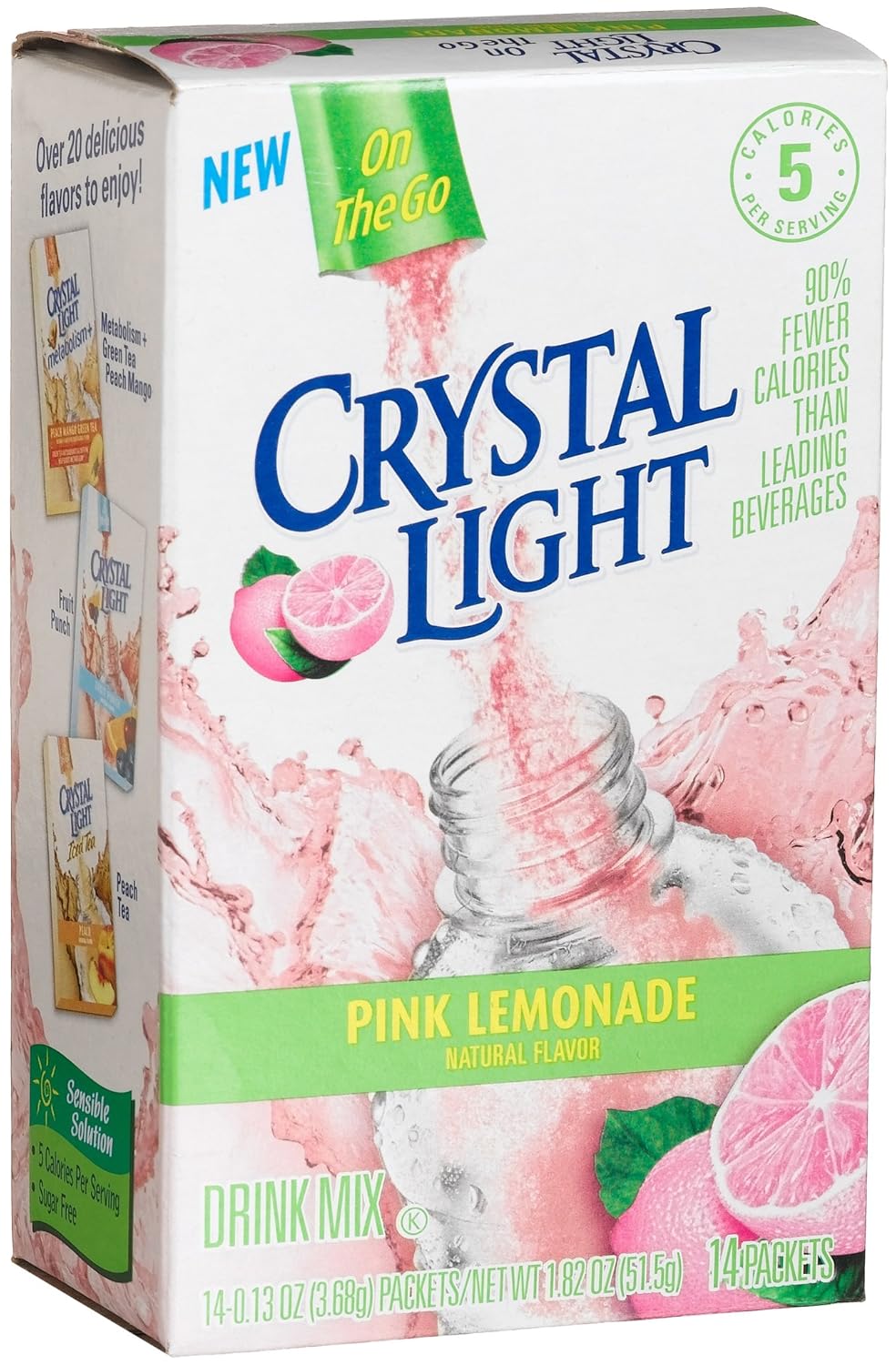 Crystal Light On The Go Pink Lemonade, 14Count Boxes