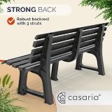 CASARIA Orchidea 3-Seater Garden Bench | Durable Weather-Resistant Plastic view 5