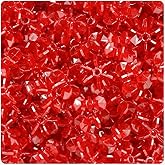 BeadTin Ruby Transparent 12mm Sunburst Craft Beads (450pcs)