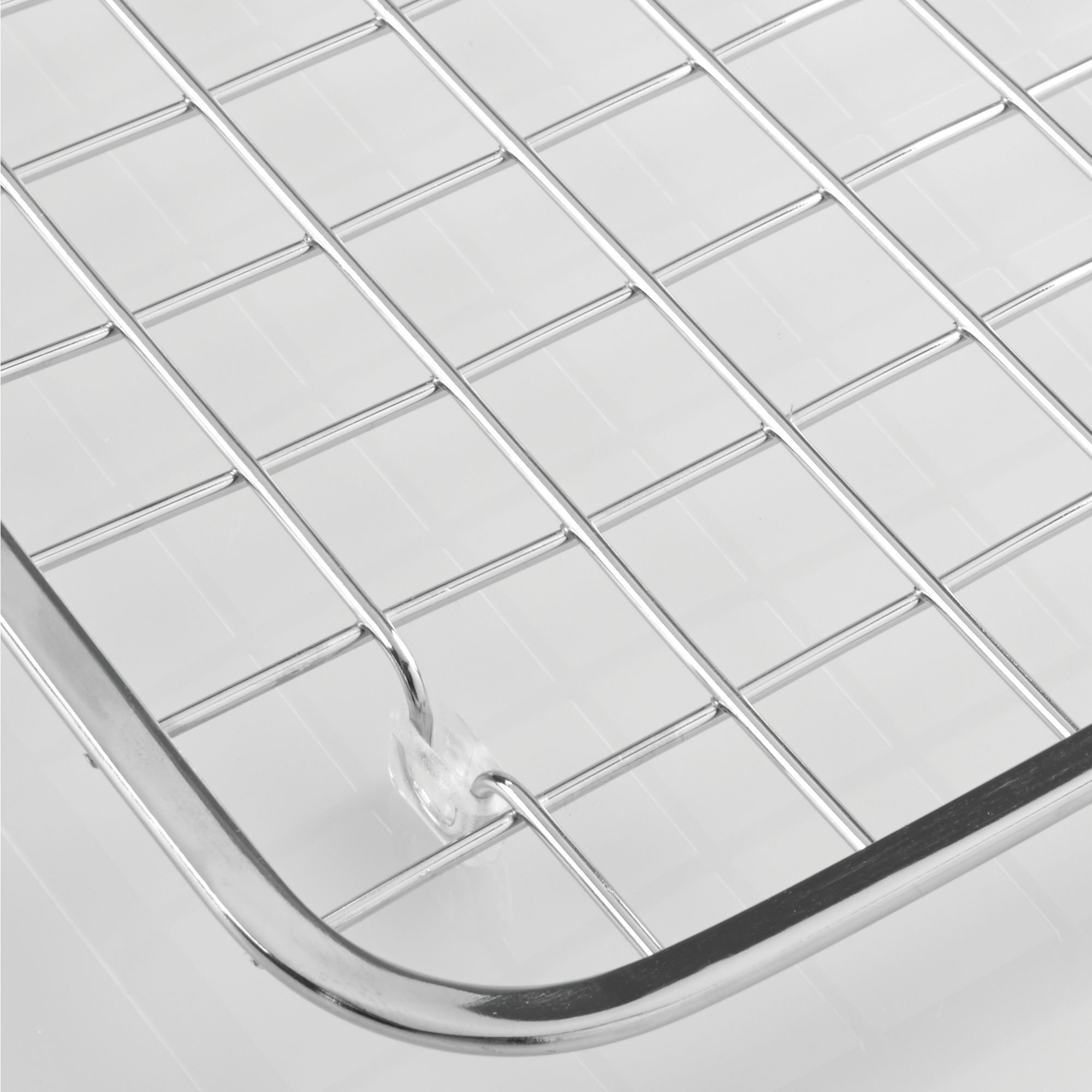 iDesign Gia Metal Sink Grid, NonSkid Sink Protector for Kitchen