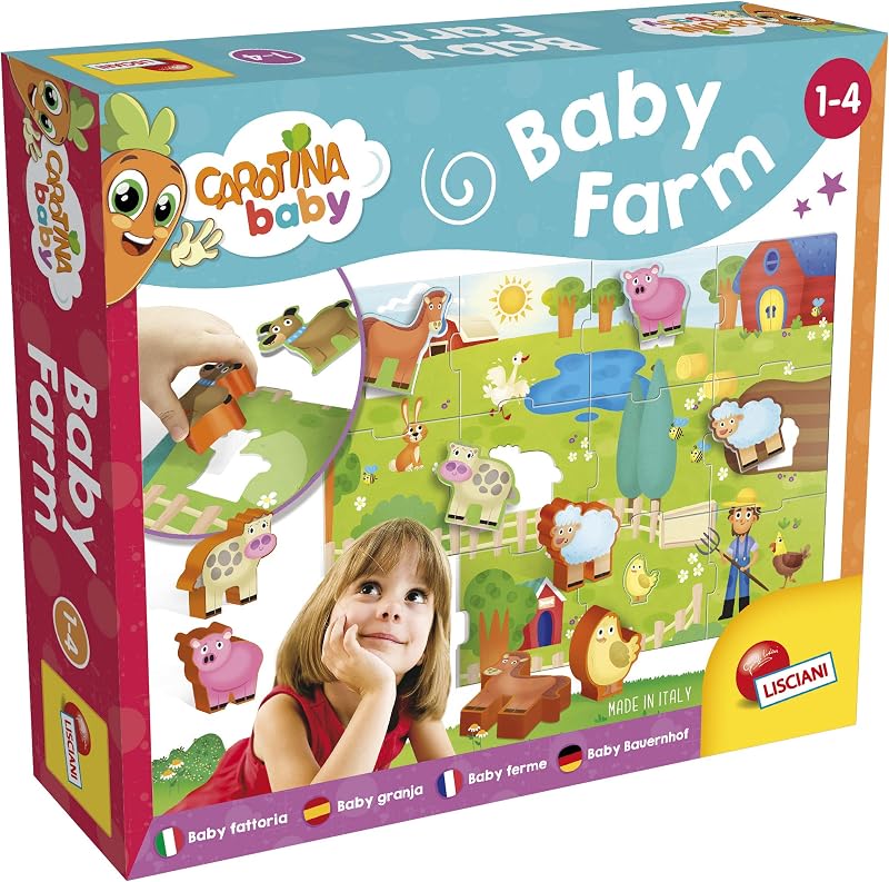 Lisciani Carotina Baby Farm Educational Toy 1-4 yrs Logic Thinking Animals