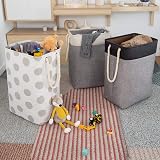 BrilliantJo 78L Large Collapsible Laundry Basket with Handles 60x42x31 cm view 2