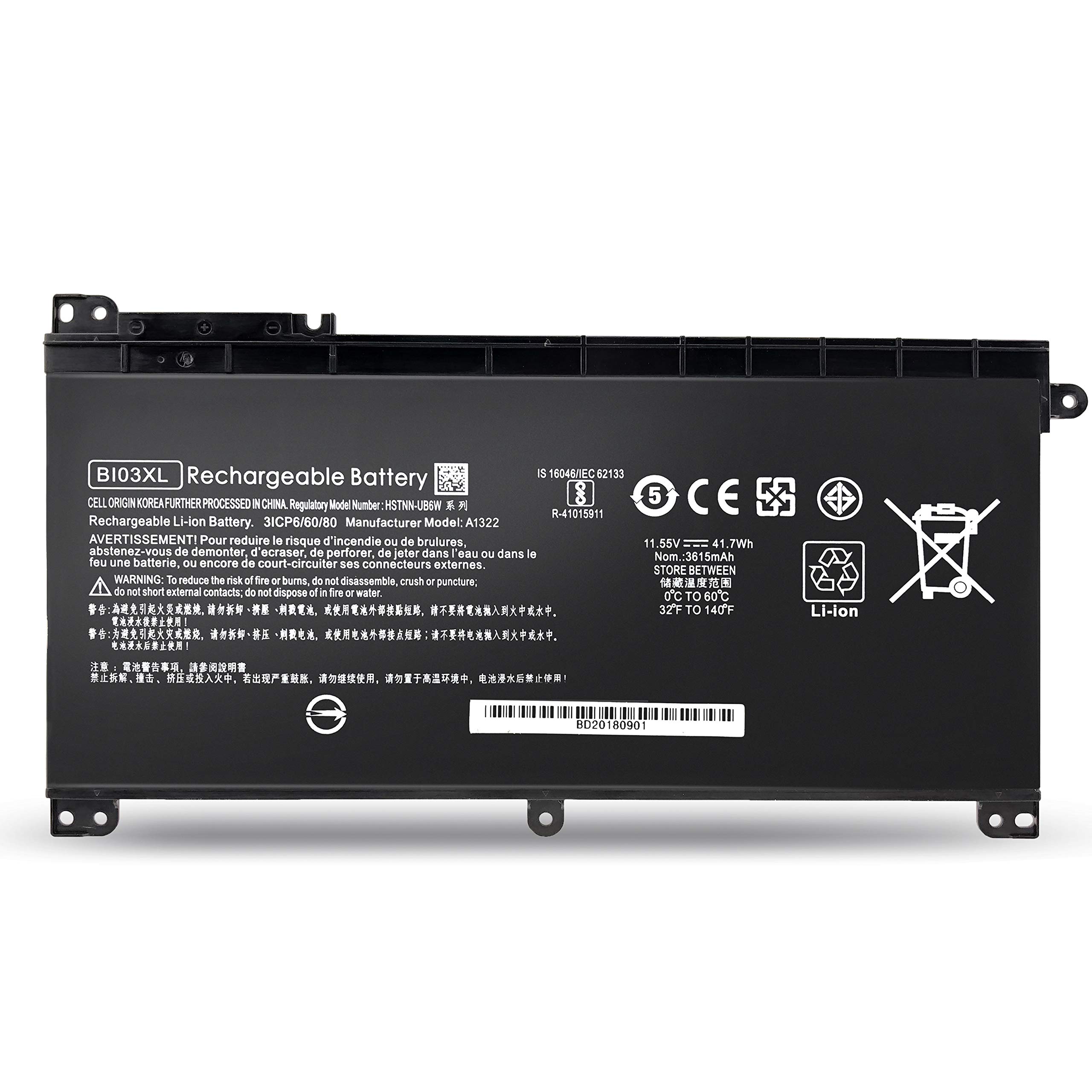 Bateria BI03XL para HP Pavilion X360 M3-U 13-U M3-U001DX M3-U103DX 13-U100TU 13-U100TU 13-U118TU Stream 14-AX 14-ax010nr