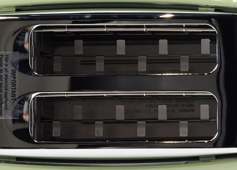 CTOV 2103.GR Icona Vintage Toaster 900 W, 2 fatias, Aço Inoxidável, verde