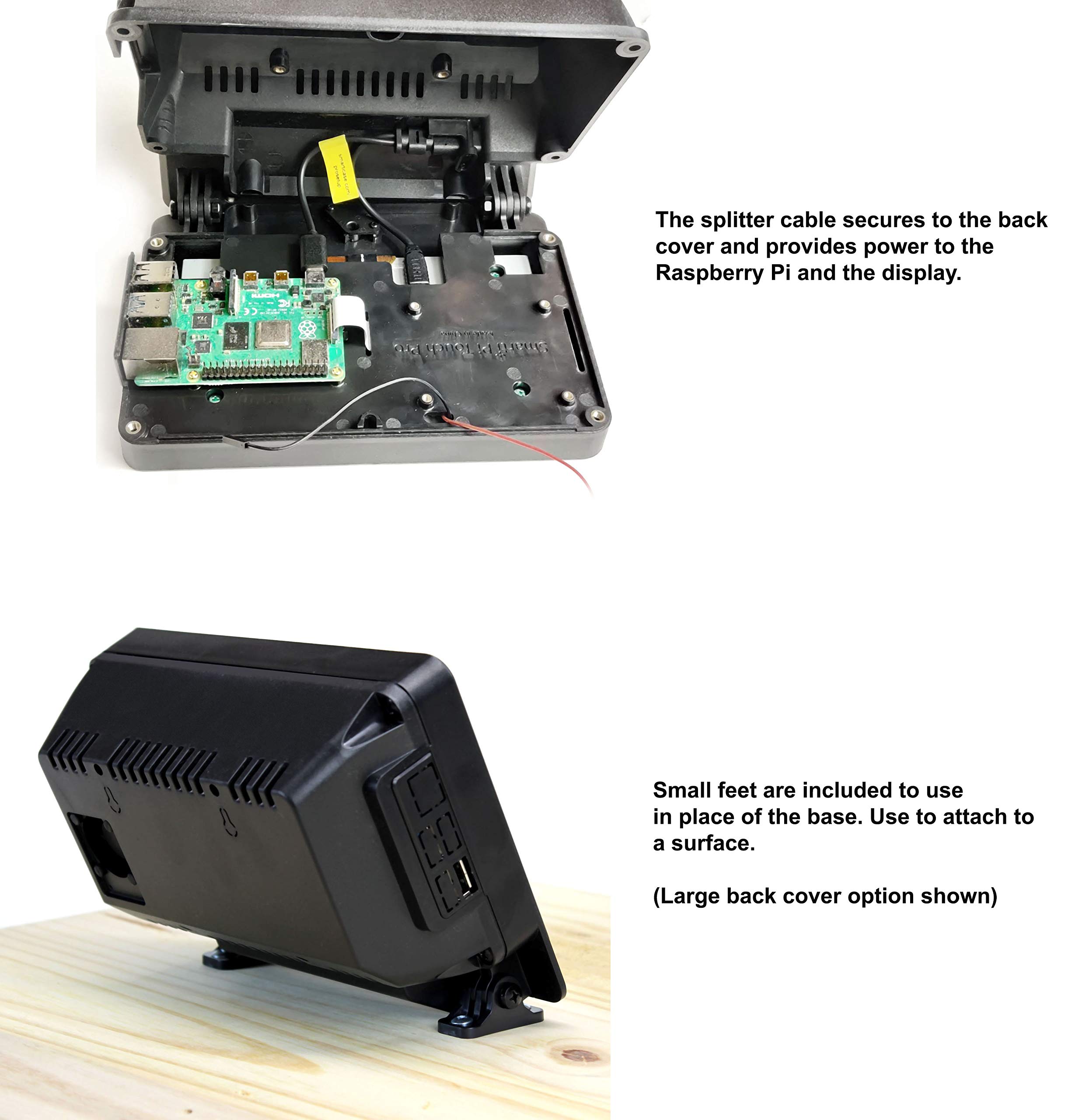 SmartiPi Touch Pro for Raspberry Pi 3,4, and 5 (Large - Without External Micro SD Card Access)