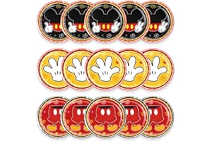 NF ORANGE 30pc Mickey Party Plates, Mickey Party Supplies ，Mickey Birthday Party Decorations Supplies (red)