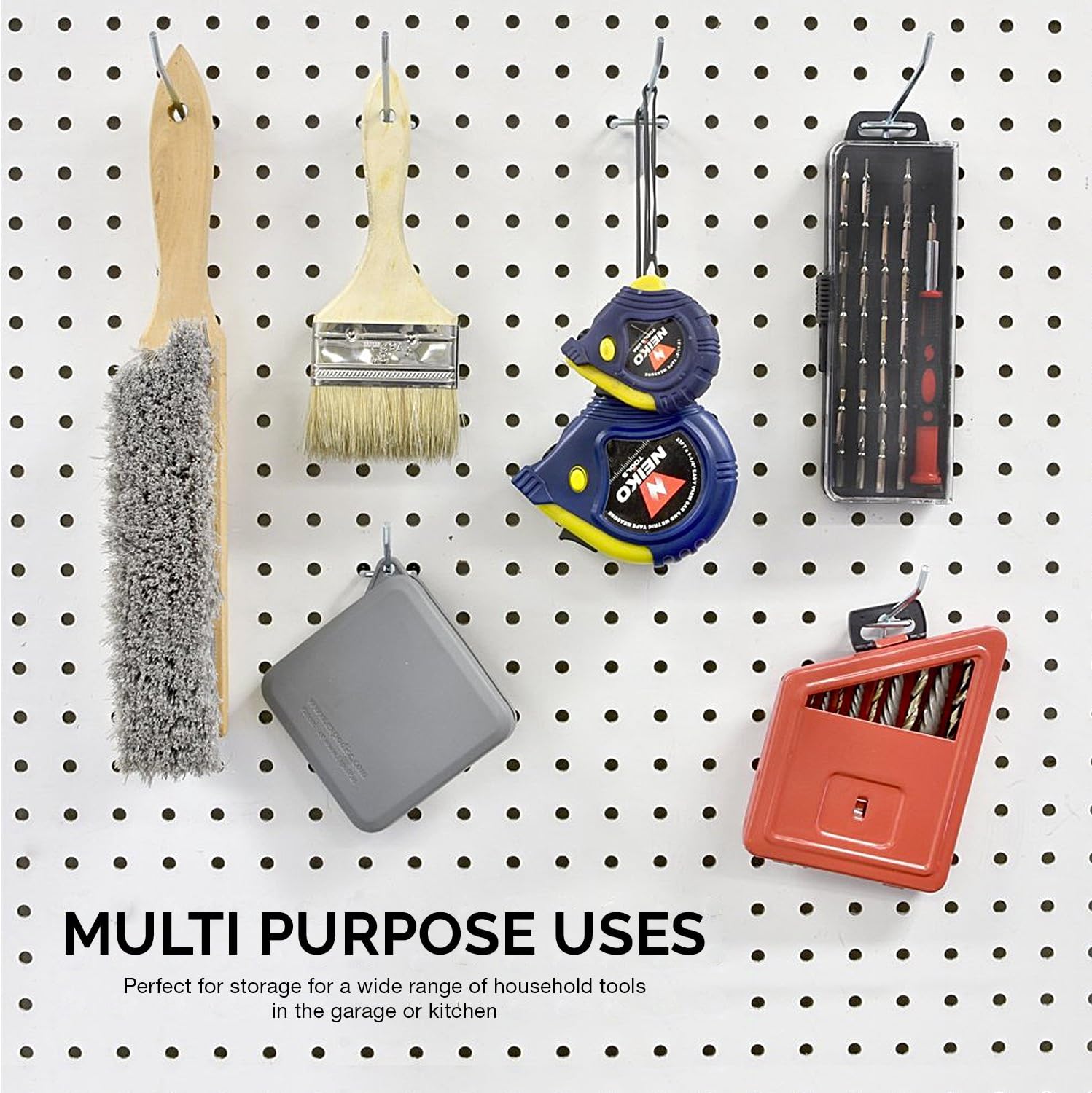 Neiko 53102A 6-Inch Pegboard Hooks and Organizer Assortment | 50-Piece Value Pack - - 