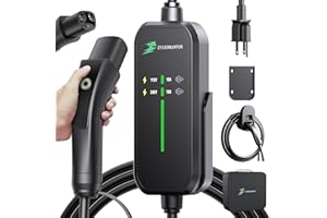 EVGRNMANFOR 16A Level 1/2 Tesla Charger, 25ft 120V/240V Tesla Mobile or Home Charger with LED Indicator, Ip67/Ip65,16A 240V Nema 6-20 Plug & 15A 120V Nema 5-15 Adapter, NACS Wall Connector for Tesla Model X/Y/3/S