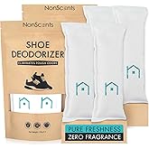 NonScents Shoe Deodorizer 2-Pack (4 Count) - Odor Eliminator, Air Freshener, Smell Absorber, Scent Remover for Shoes, Gym Bags, Soccer Cleats, Closets, Pet Area, Reusable - Shoe Deodorant