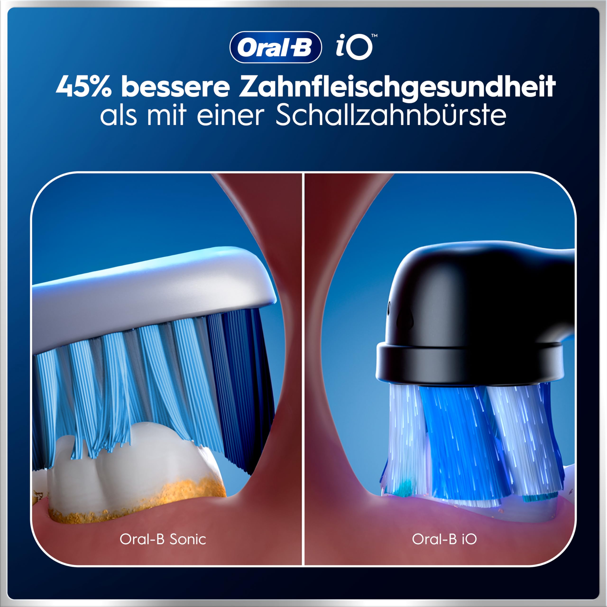 Oral-B iO Series 6 Elektrische Zahnbürste/Electric Toothbrush, 2 Aufsteckbürsten, 5 Putzmodi für Zahnpflege, Display & Reiseetui, Valentinstagsgeschenk für Ihn/Sie, Designed by Braun, black lava 7