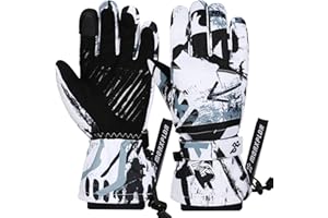 MORXPLOR Ski Snow Gloves for Men Women,3M Thinsulate Insulated Warm Winter Snowboard Windproof Winter Touchscreen Snowmobile Gloves for Cold Weather