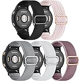 GEAK 22mm Watch Band Compatible with Garmin Venu 4 3 and Venu 2 45mm, 22mm Quick Release Replacement Loop Elastic Fabric Straps Compatible for Garmin Vivoactive 4 /Forerunner 265/255/965 Women Men